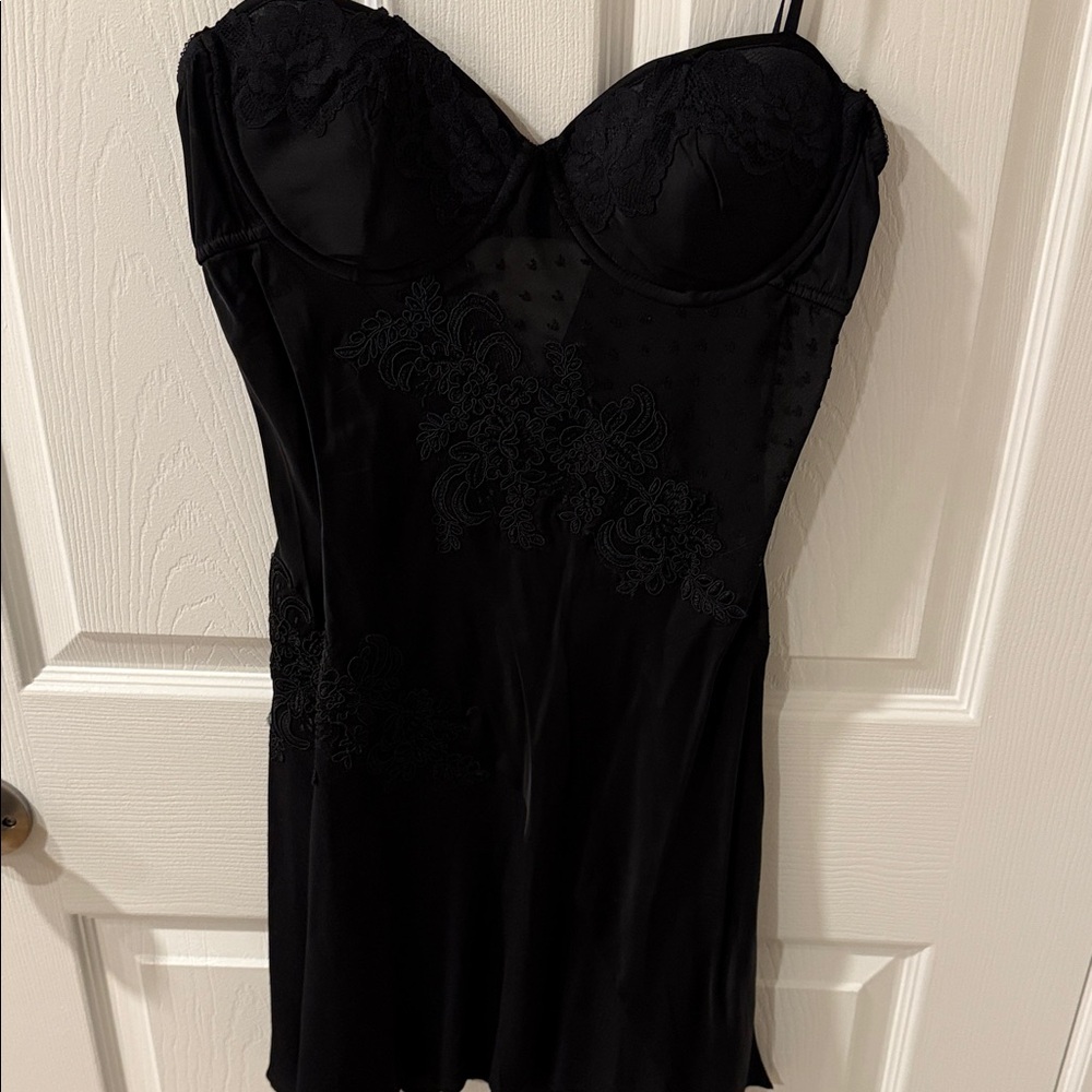 Elegant Black Lace Slip